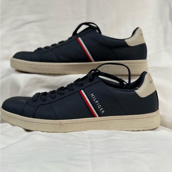TOMMY HILFIGER  Lemmy Lace Up Mens Navy Blue Casual Low Top Sneakers Size 12 - Picture 1 of 6